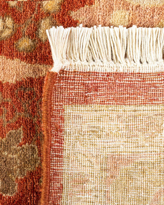 Traditional Mogul Yellow Wool Area Rug 6' 2" x 9' 3" - Solo Rugs