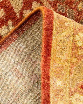 Traditional Mogul Yellow Wool Area Rug 6' 2" x 9' 3" - Solo Rugs