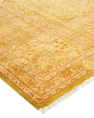 Traditional Mogul Green Wool Area Rug 6' 1" x 8' 7" - Solo Rugs