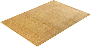 Traditional Mogul Green Wool Area Rug 6' 1" x 8' 7" - Solo Rugs