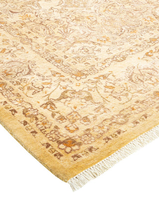 Traditional Mogul Green Wool Area Rug 6' 1" x 9' 3" - Solo Rugs