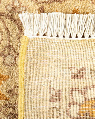 Traditional Mogul Green Wool Area Rug 6' 1" x 9' 3" - Solo Rugs