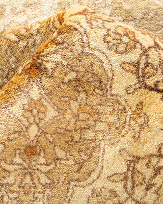 Traditional Mogul Green Wool Area Rug 6' 1" x 9' 3" - Solo Rugs