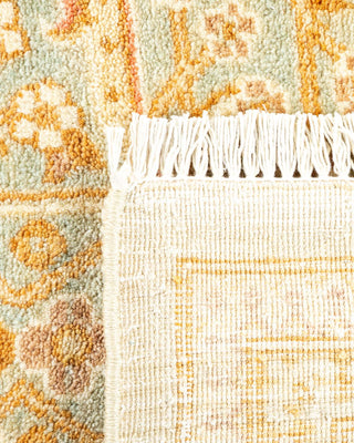 Traditional Mogul Light Blue Wool Area Rug 6' 1" x 9' 2" - Solo Rugs