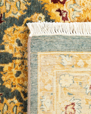 Traditional Mogul Gray Wool Area Rug 6' 1" x 9' 6" - Solo Rugs