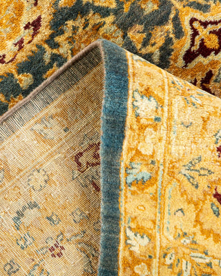 Traditional Mogul Gray Wool Area Rug 6' 1" x 9' 6" - Solo Rugs