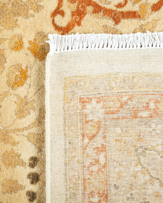 Traditional Mogul Ivory Wool Area Rug 6' 1" x 9' 2" - Solo Rugs