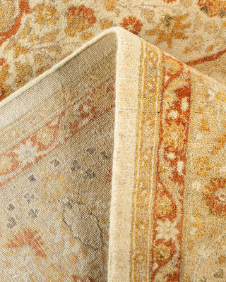 Traditional Mogul Ivory Wool Area Rug 6' 1" x 9' 2" - Solo Rugs