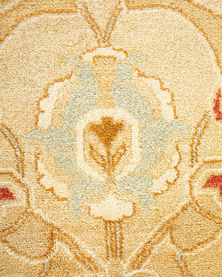 Traditional Mogul Ivory Wool Area Rug 6' 2" x 9' 3" - Solo Rugs