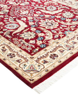 Traditional Mogul Red Wool Area Rug 3' 2" x 5' 5" - Solo Rugs
