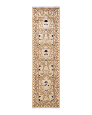 Traditional Mogul Ivory Wool Runner 2' 7" x 9' 10" - Solo Rugs