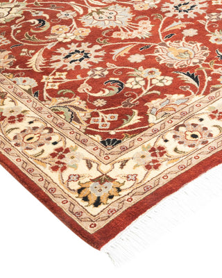 Traditional Mogul Orange Wool Area Rug 3' 3" x 5' 0" - Solo Rugs