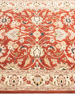 Traditional Mogul Orange Wool Area Rug 3' 3" x 5' 0" - Solo Rugs