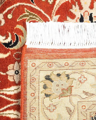 Traditional Mogul Orange Wool Area Rug 3' 3" x 5' 0" - Solo Rugs