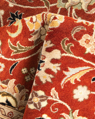 Traditional Mogul Orange Wool Area Rug 3' 3" x 5' 0" - Solo Rugs