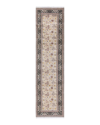 Traditional Mogul Ivory Wool Runner 2' 8" x 10' 6" - Solo Rugs