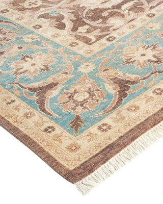 Contemporary Eclectic Brown Wool Area Rug 6' 1" x 8' 10" - Solo Rugs