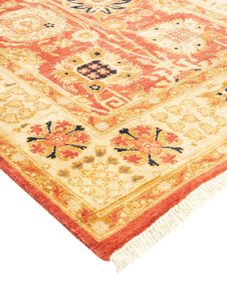 Contemporary Modern Orange Wool Area Rug 3' 2" x 5' 3" - Solo Rugs