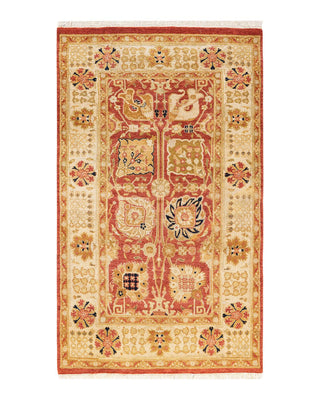 Contemporary Modern Orange Wool Area Rug 3' 2" x 5' 3" - Solo Rugs