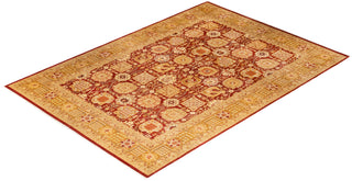 Contemporary Eclectic Red Wool Area Rug 10' 1" x 14' 3" - Solo Rugs