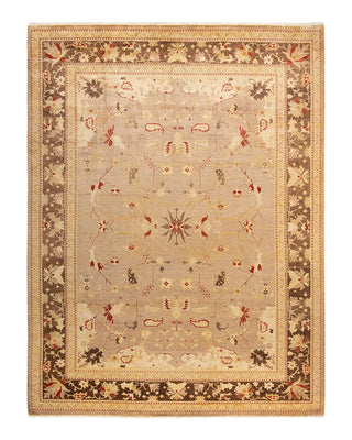 Contemporary Eclectic Beige Wool Area Rug 9' 2" x 12' 0" - Solo Rugs