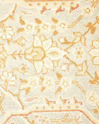 Traditional Mogul Light Blue Wool Area Rug 8' 0" x 9' 10" - Solo Rugs