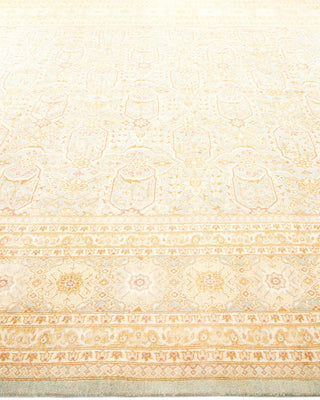 Traditional Mogul Light Blue Wool Area Rug 8' 0" x 9' 10" - Solo Rugs