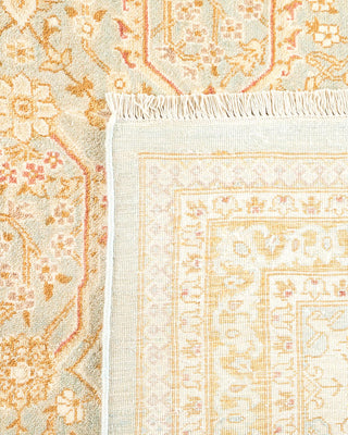 Traditional Mogul Light Blue Wool Area Rug 8' 0" x 9' 10" - Solo Rugs