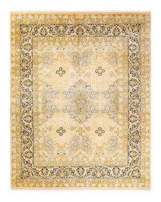 Traditional Mogul Ivory Wool Area Rug 8' 1" x 9' 10" - Solo Rugs