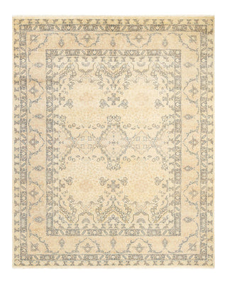 Traditional Mogul Ivory Wool Area Rug 8' 2" x 10' 1" - Solo Rugs