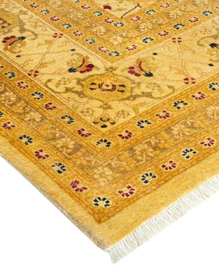 Traditional Mogul Ivory Wool Area Rug 8' 2" x 10' 4" - Solo Rugs
