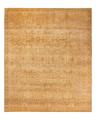 Traditional Mogul Green Wool Area Rug 8' 2" x 9' 8" - Solo Rugs