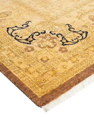 Traditional Mogul Brown Wool Area Rug 7' 10" x 10' 7" - Solo Rugs
