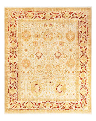 Traditional Mogul Ivory Wool Area Rug 8' 3" x 9' 10" - Solo Rugs