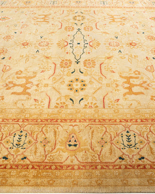 Traditional Mogul Ivory Wool Area Rug 8' 3" x 10' 1" - Solo Rugs