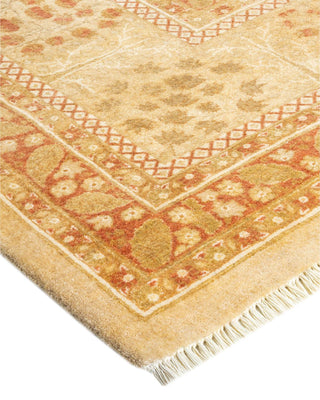 Traditional Mogul Ivory Wool Area Rug 8' 5" x 10' 1" - Solo Rugs