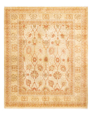 Traditional Mogul Ivory Wool Area Rug 8' 5" x 10' 1" - Solo Rugs