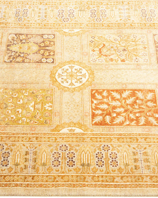 Traditional Mogul Ivory Wool Area Rug 3' 1" x 4' 8" - Solo Rugs