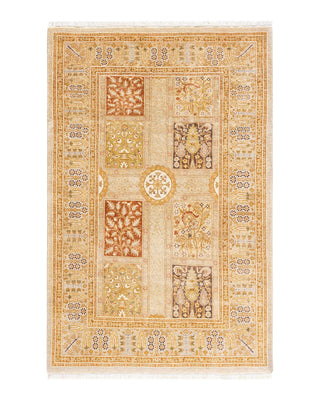 Traditional Mogul Ivory Wool Area Rug 3' 1" x 4' 8" - Solo Rugs