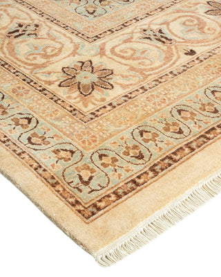 Traditional Mogul Ivory Wool Area Rug 9' 2" x 11' 9" - Solo Rugs