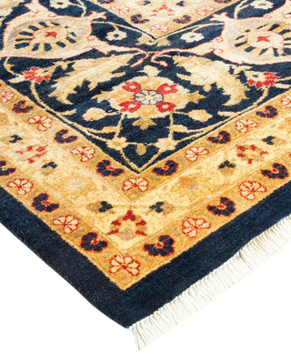 Traditional Mogul Blue Wool Area Rug 9' 2" x 12' 2" - Solo Rugs