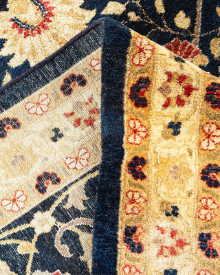 Traditional Mogul Blue Wool Area Rug 9' 2" x 12' 2" - Solo Rugs