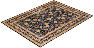 Traditional Mogul Blue Wool Area Rug 9' 2" x 12' 2" - Solo Rugs