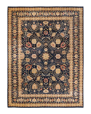 Traditional Mogul Blue Wool Area Rug 9' 2" x 12' 2" - Solo Rugs