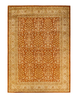 Contemporary Eclectic Brown Wool Area Rug 9' 1" x 12' 5" - Solo Rugs
