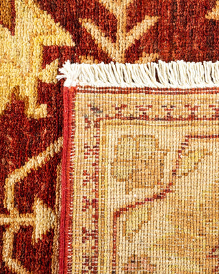 Contemporary Eclectic Orange Wool Area Rug 6' 1" x 8' 10" - Solo Rugs