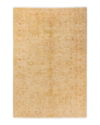 Contemporary Eclectic Ivory Wool Area Rug 6' 3" x 9' 3" - Solo Rugs