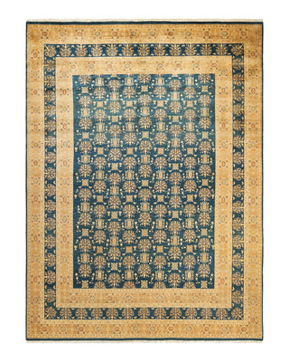 Traditional Mogul Green Wool Area Rug 8' 1" x 10' 8" - Solo Rugs
