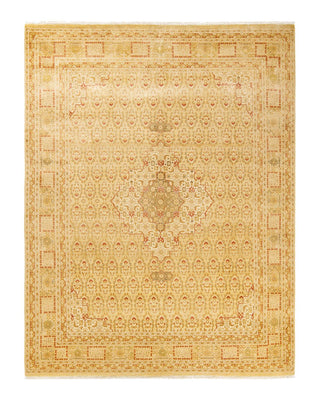 Traditional Mogul Ivory Wool Area Rug 8' 1" x 10' 5" - Solo Rugs