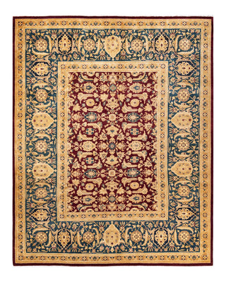 Traditional Mogul Red Wool Area Rug 8' 2" x 10' 3" - Solo Rugs